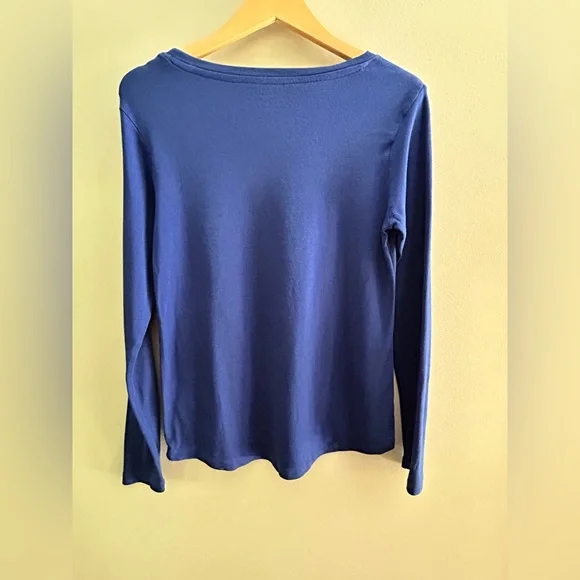 Eddie Bauer Women's Royal Blue Ling Sleeve Tee - Picture 2 of 2